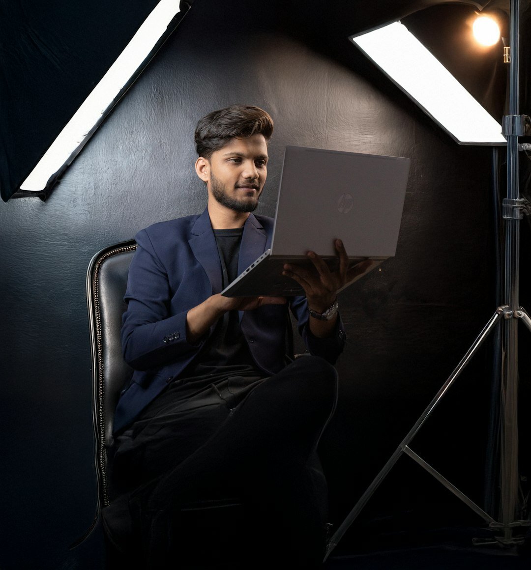 Portrait of a European man digital marketing analyst